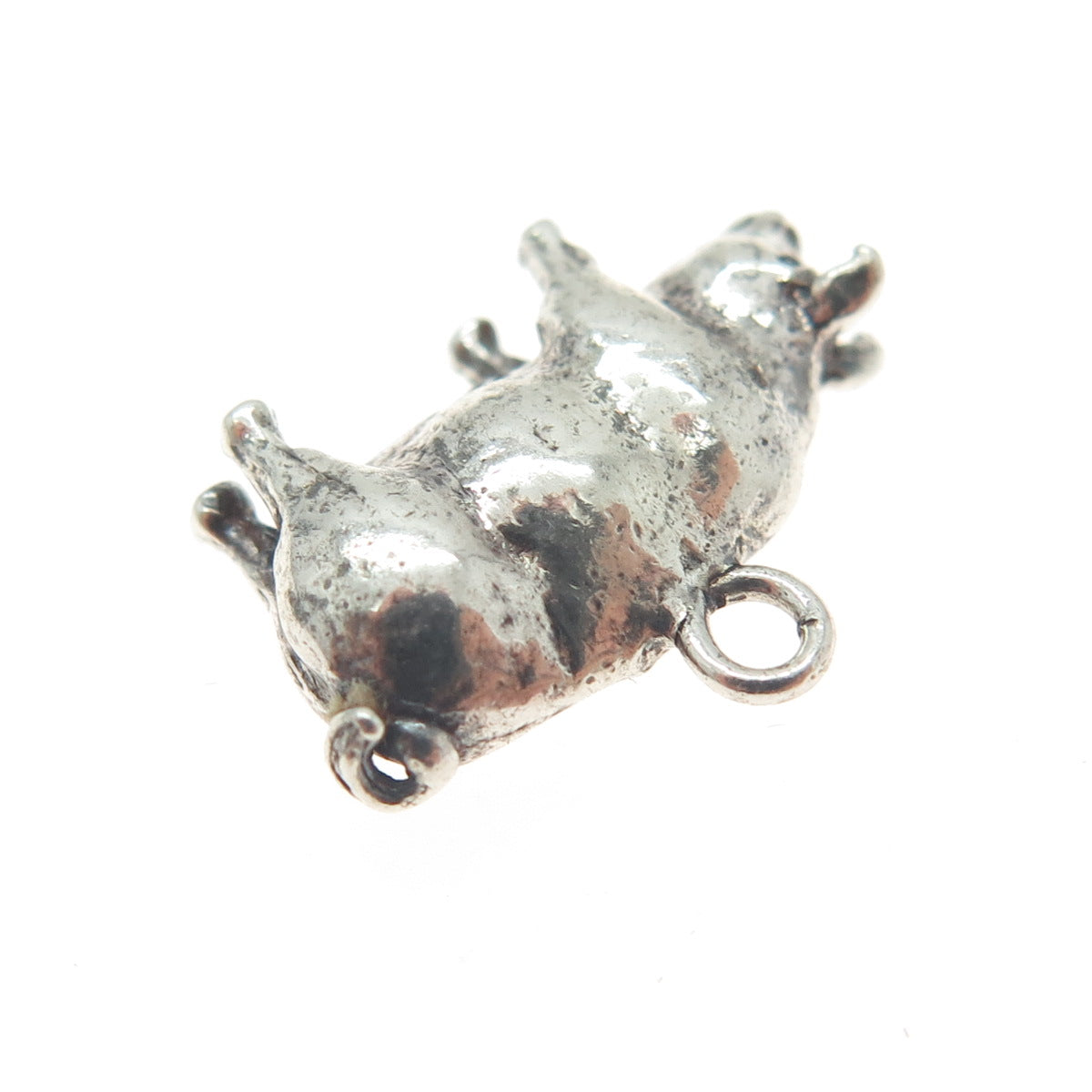 925 Sterling Silver Vintage Pig / Boar 3D Pendant