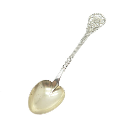 REED & BARTON 925 Sterling Silver Antique Art Deco Floral Coffee Spoon