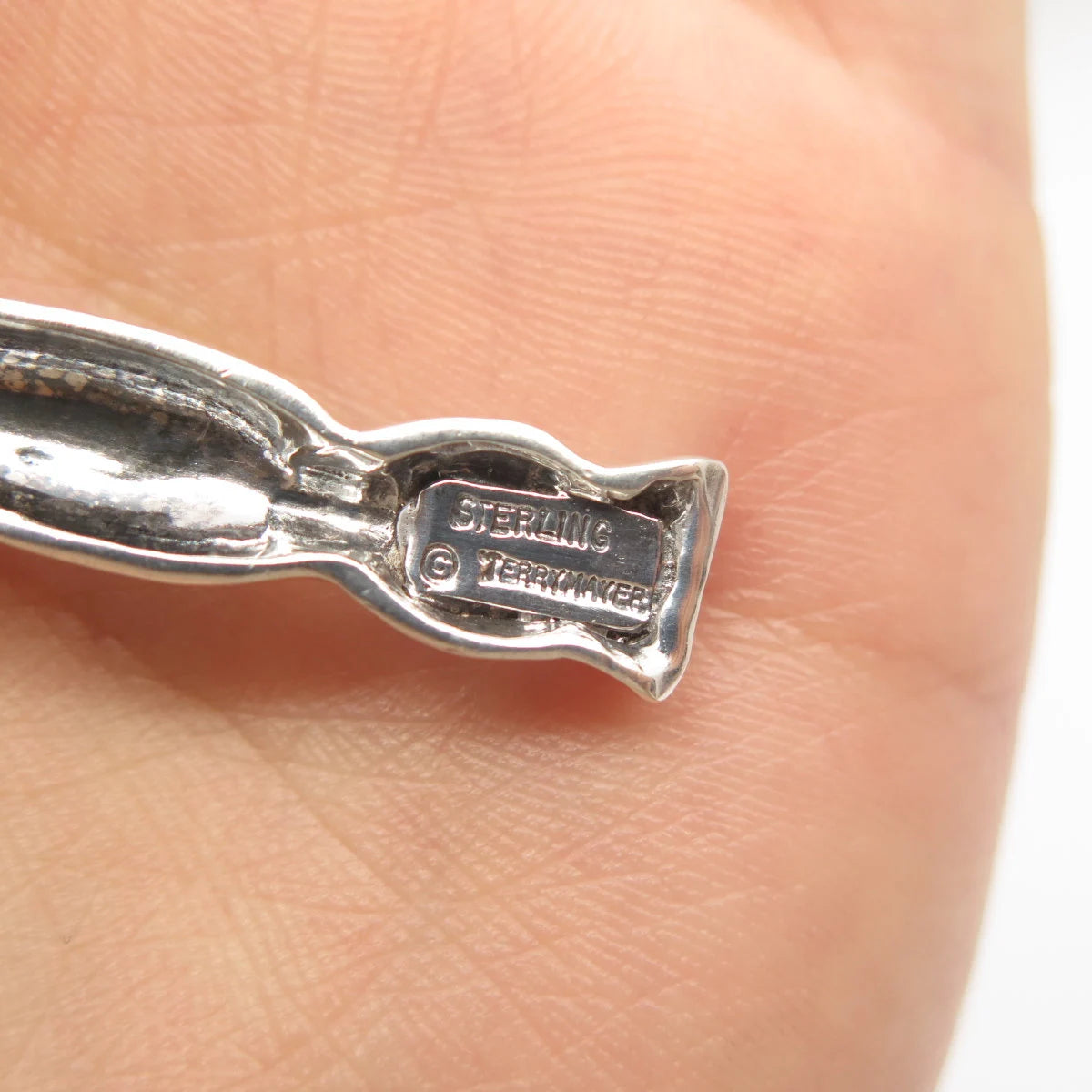 925 Sterling Silver Vintage Terry Mayer Modernist Cross Slide Pendant