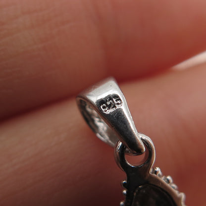 925 Sterling Silver Starfish Granulated Charm Pendant