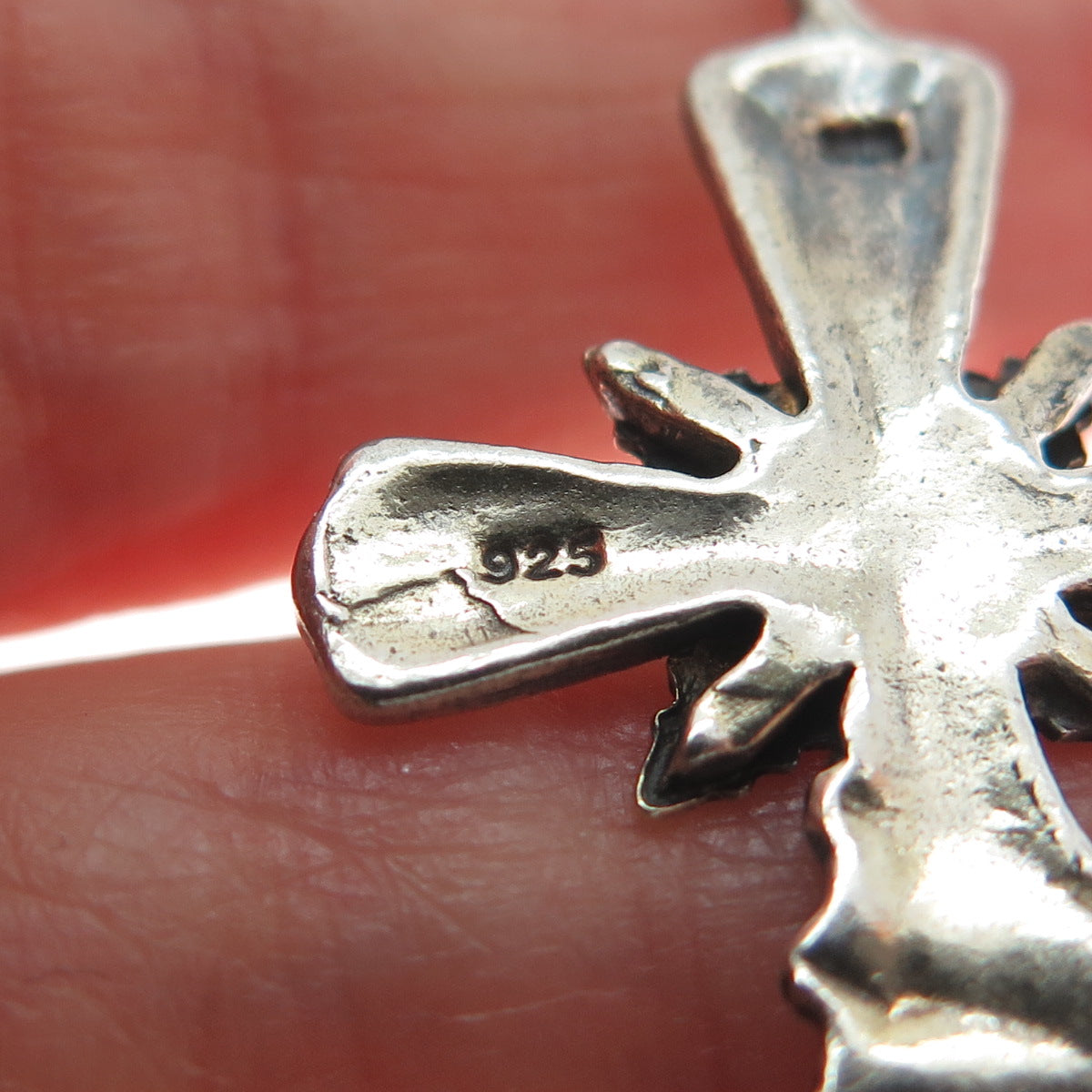 RGC Riddles Group 12K Rose & Yellow Gold Sterling Silver Vintage Cross Pendant