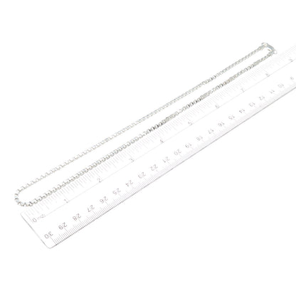 925 Sterling Silver Vintage Italy Box Chain Necklace 18"