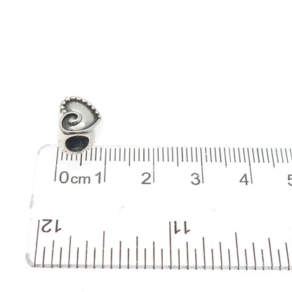 PAGODA PGDA 925 Sterling Silver Vintage Heart Bead Charm