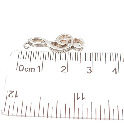 Cellini 925 Sterling Silver Vintage Treble Clef Charm Pendant