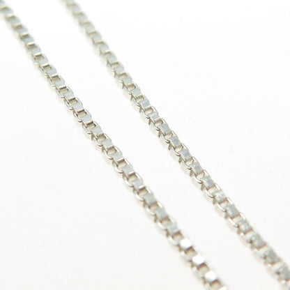 925 Sterling Silver Italy Box Chain Necklace 18"