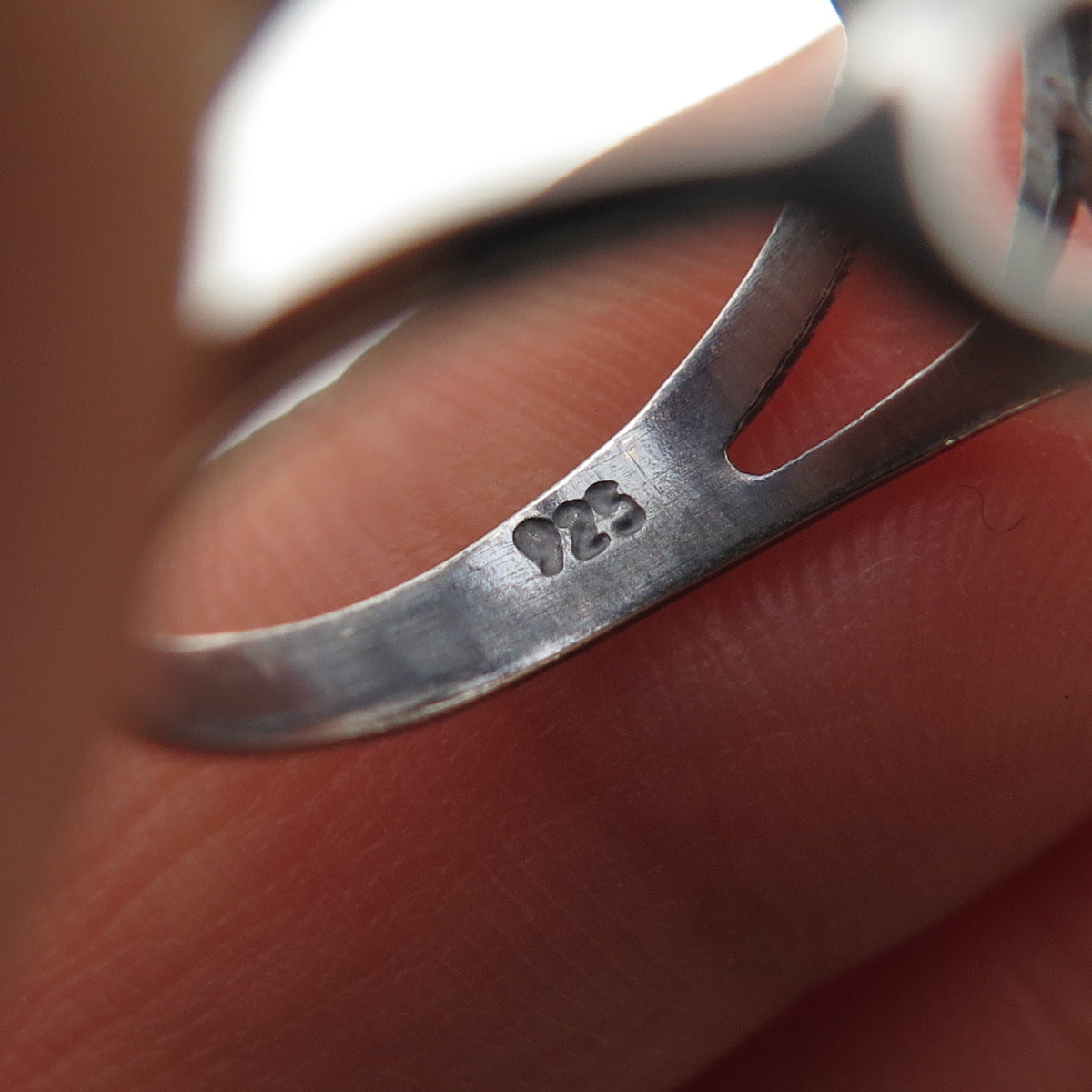 925 Sterling Silver Vintage Mexico Modernist Swirl Flower Oxidized Ring Size 7