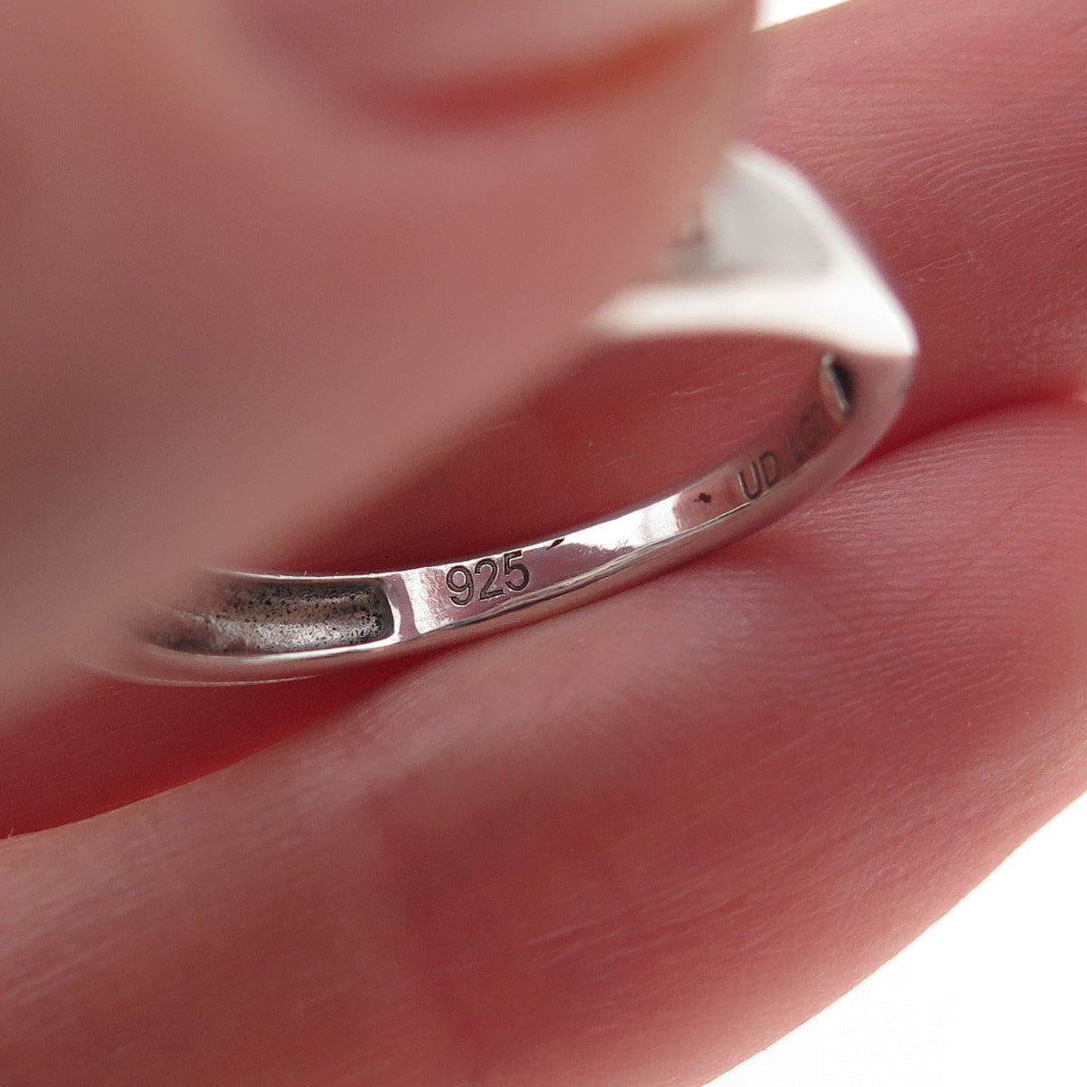 925 Sterling Silver Real Round-Cut Diamond Half Eternity Band Ring Size 6.5