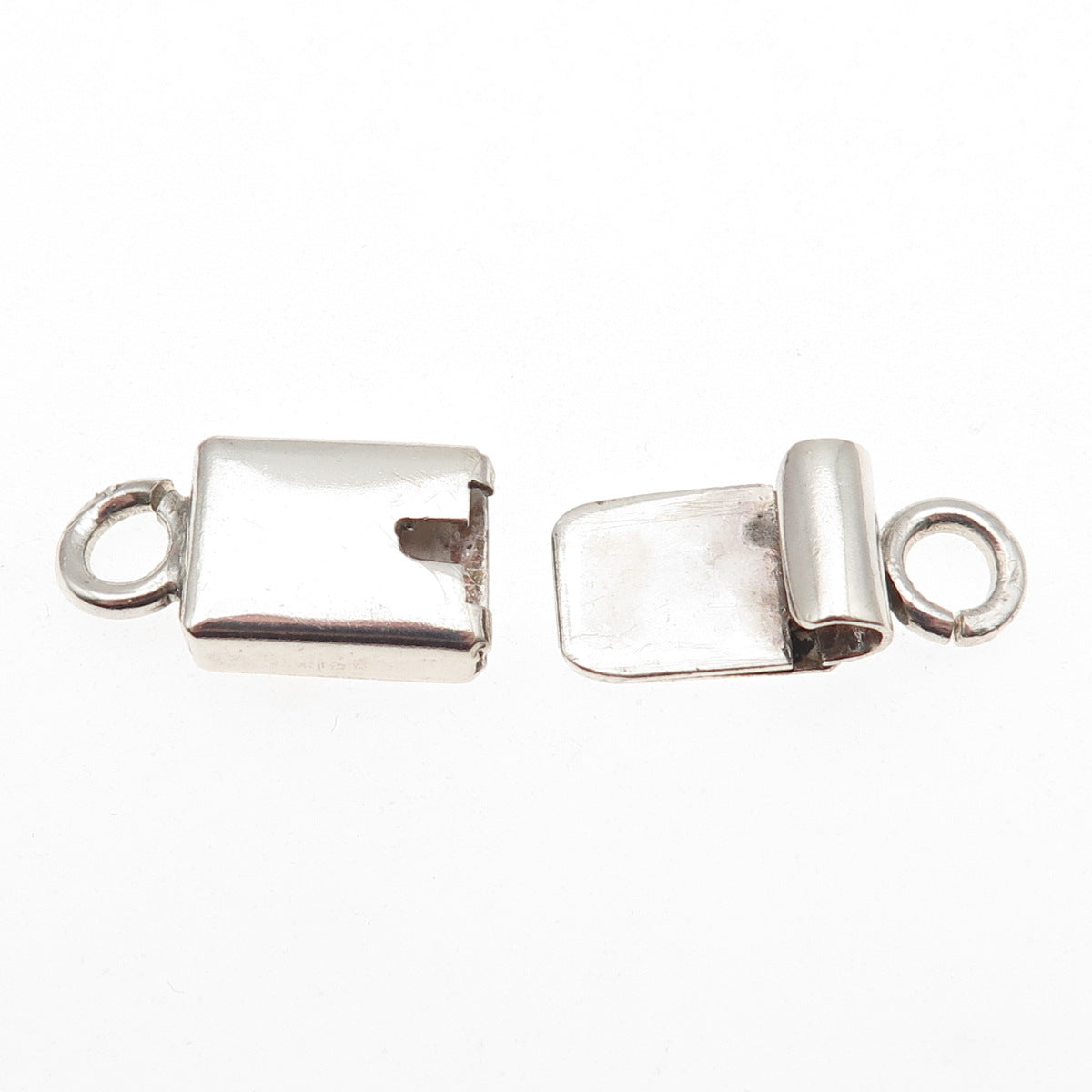 925 Sterling Silver Vintage Mexico Bracelet / Necklace Box Lock Clasp