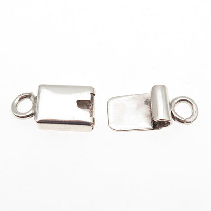 925 Sterling Silver Vintage Mexico Bracelet / Necklace Box Lock Clasp