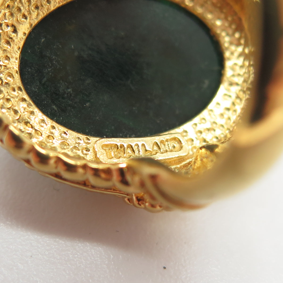 CHAPAL ZENRAY Sterling Silver Gold Plated Vintage Ruby Zoisite Ring Size 5.75