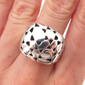 Charles Winston 925 Sterling Silver Vintage Modernist Dome Ring Size 7.25