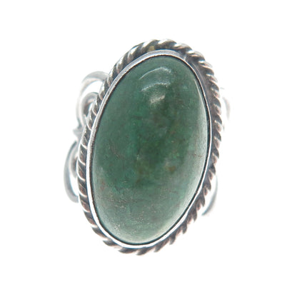925 Sterling Silver Vintage Mexico Real Royston Turquoise Heart Ring Size 6.25