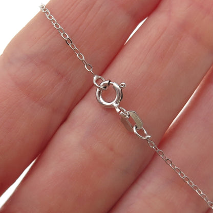 Chuck Clemency 925 Sterling Silver Real Tanzanite Aquamarine Chain Necklace 20"