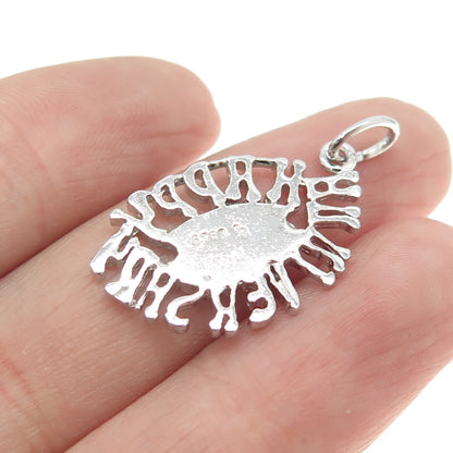 925 Sterling Silver Vintage "Happy Anniversary" Pendant