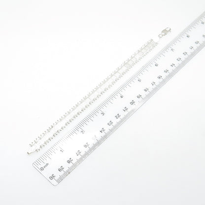 SIXSTAR MS-66 925 Sterling Silver Vintage Greek Maze Link Bracelet 7.5"
