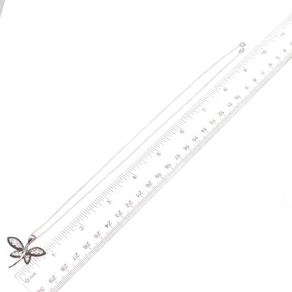 Han 925 Sterling Silver Real Diamond Accent Dragonfly Cable Chain Necklace 18"