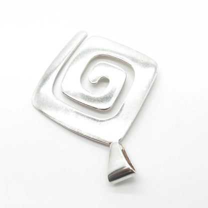 925 Sterling Silver Vintage 1979 Omega Tau Spiral Pendant