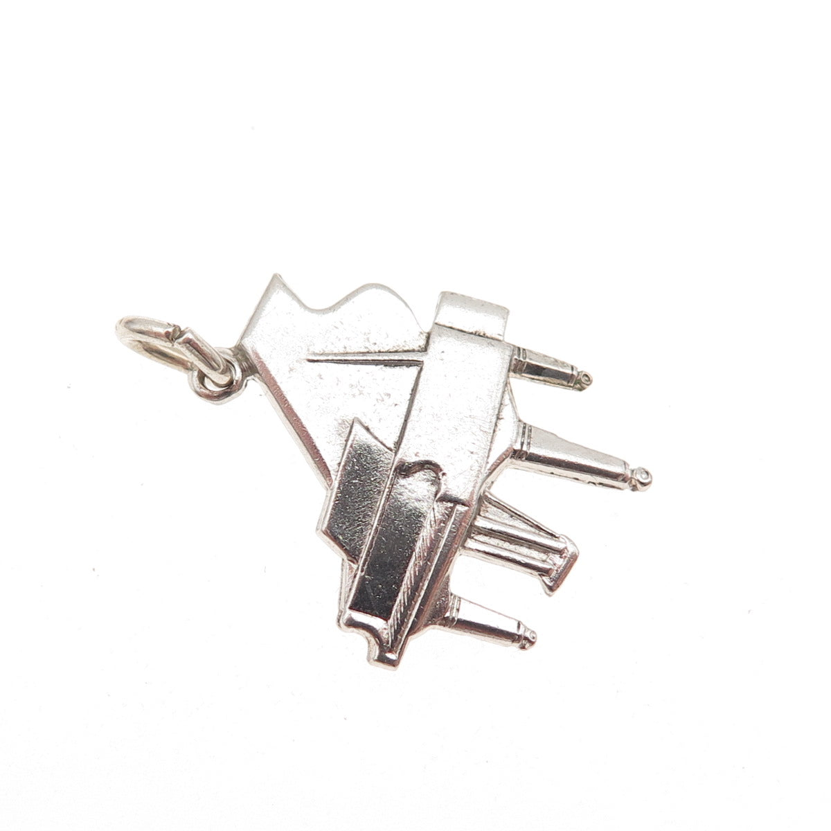 Wells 925 Sterling Silver Antique Art Deco Grand Piano Mini Charm Pendant
