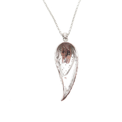 Jane Seymour Sterling Silver Real Diamond Angel Wing Cable Chain Necklace 18"