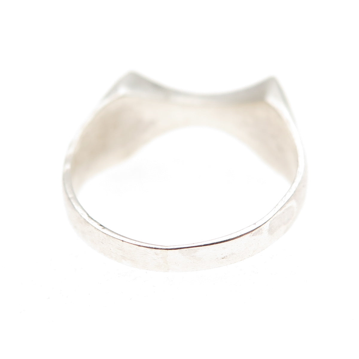 925 Sterling Silver Vintage Real Lapis Modernist Bow Ring Size 4.5