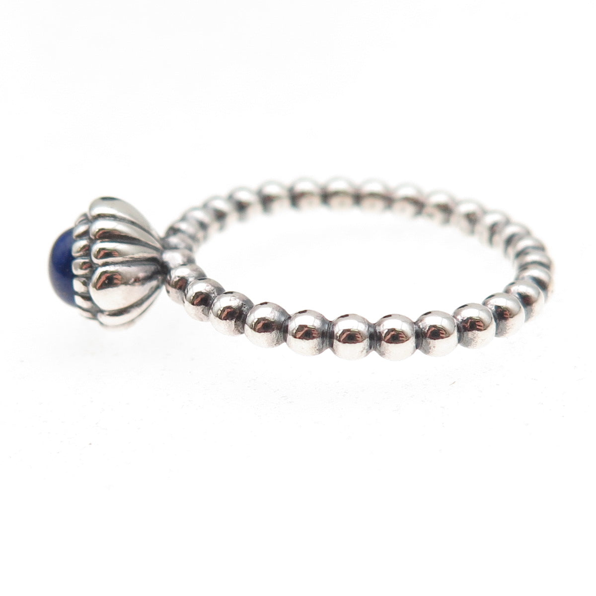 Pandora 925 Sterling Silver Real Lapis September Birthstone Ring Size 8.25
