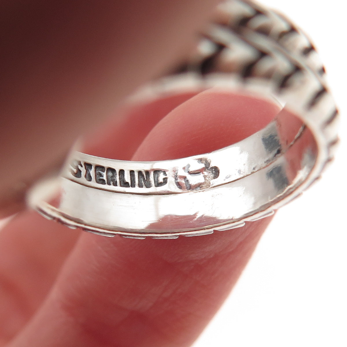 925 Sterling Silver Vintage Mexico Snake Wrap Adjustable Oxidized Ring Size 7
