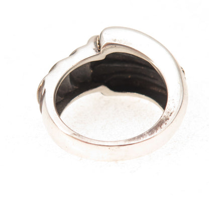 Monica Jain 925 Sterling Silver 14K Gold Vintage Seashell Ring Size 7