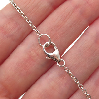 Robert Lee Morris 925 Sterling Silver Vintage Cross Cable Chain Necklace 16-18"