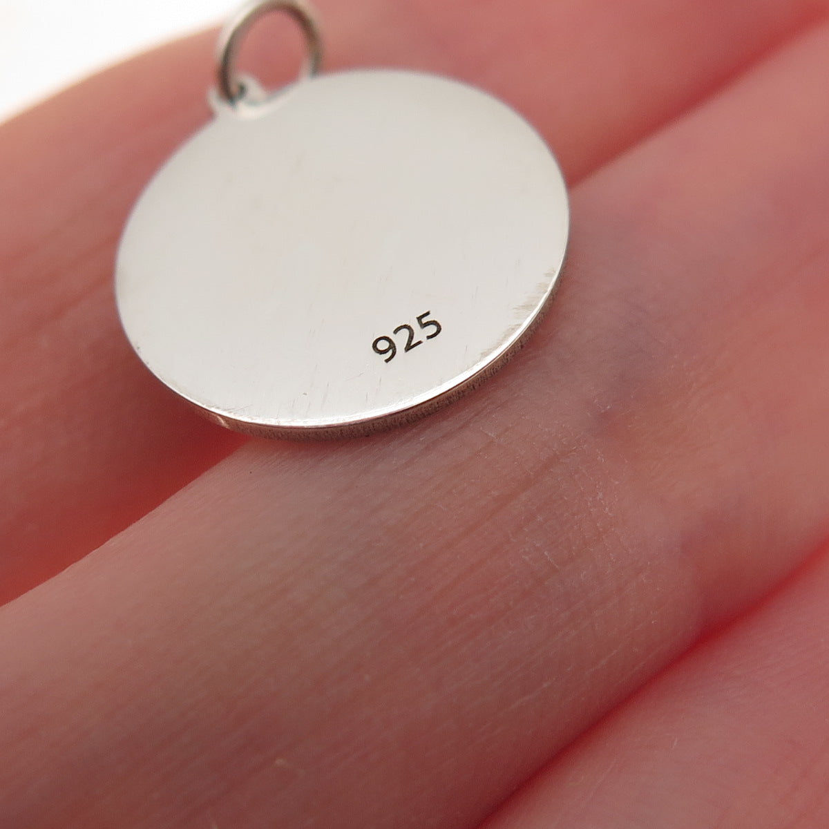 925 Sterling Silver Yellow Enamel Sad Face Emoji Charm Pendant