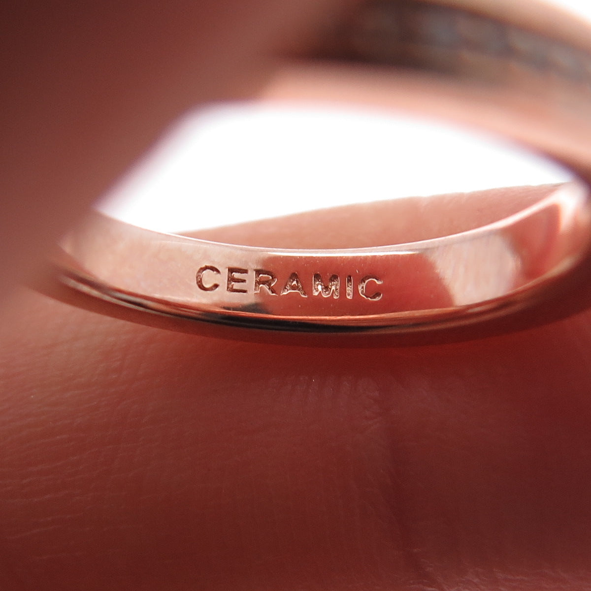 925 Sterling Silver & Ceramic Real Diamond SET of 3 Stackable Band Ring Size 6