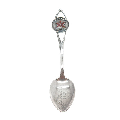 BREADNER CO. 925 Sterling Silver Vintage Enamel Canada 1867 - 1967 Coffee Spoon