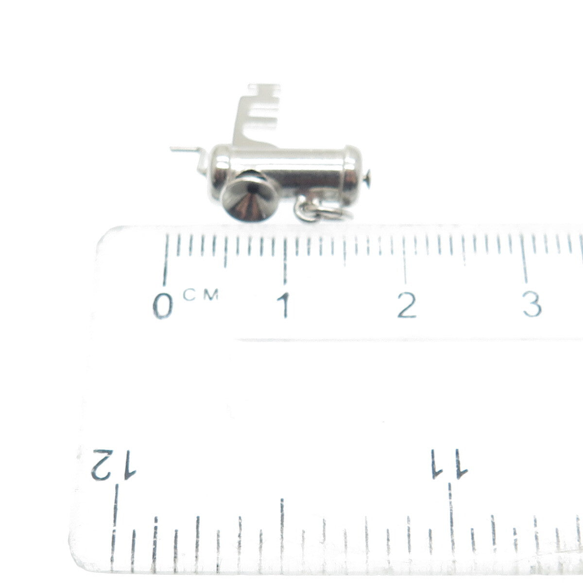 CARL ART Sterling Silver Antique Art Deco Meat Grinder Minimalist Charm Pendant