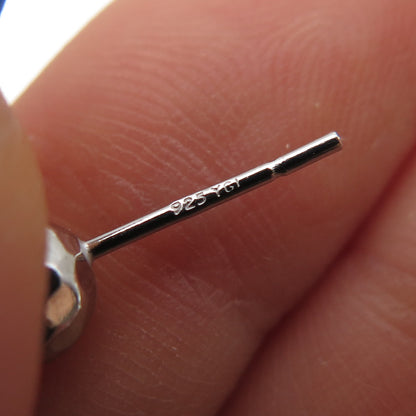 925 Sterling Silver Hammered Ball Stud Earrings