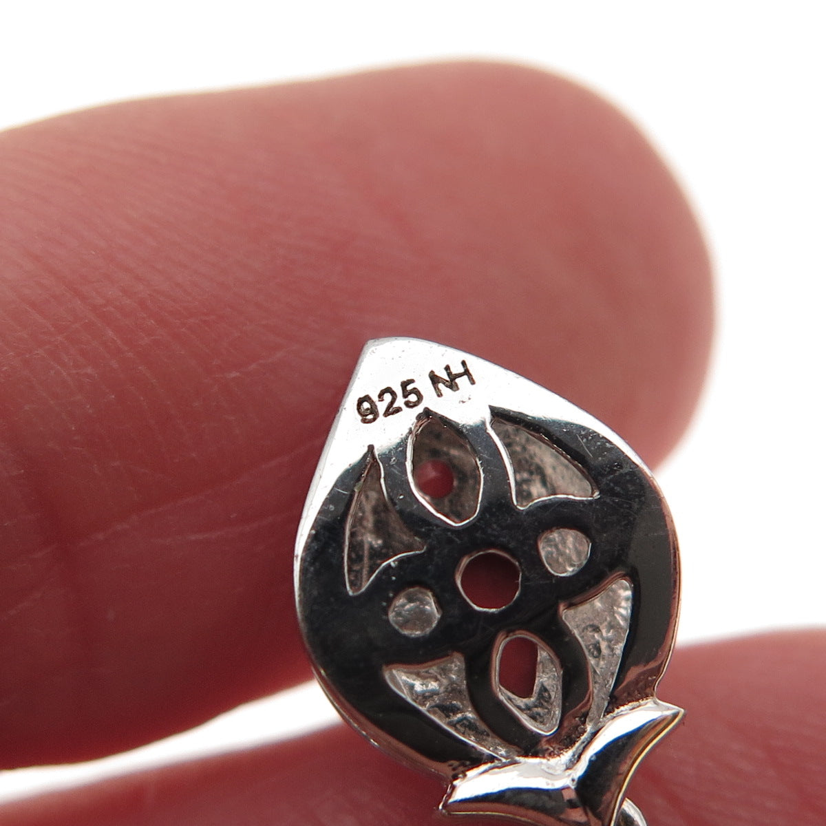 Michael Valitutti Gems En Vogue 925 Sterling 2-Tone Coral & White Topaz Pendant