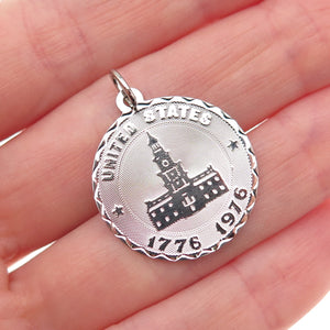 Crea 925 Sterling Silver Vintage 200th Anniversary of USA Charm Pendant
