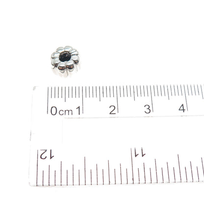 PANDORA 925 Sterling Silver Ribbed Clip Lock Charm