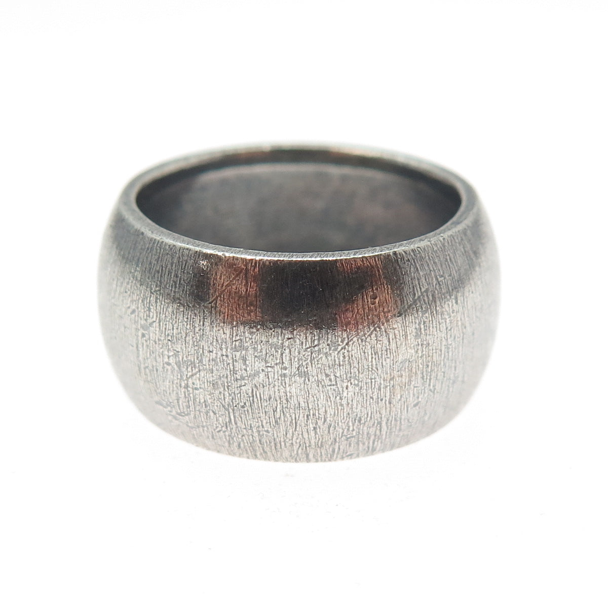 925 Sterling Silver Vintage Cigar Band Oxidized Ring Size 5.75