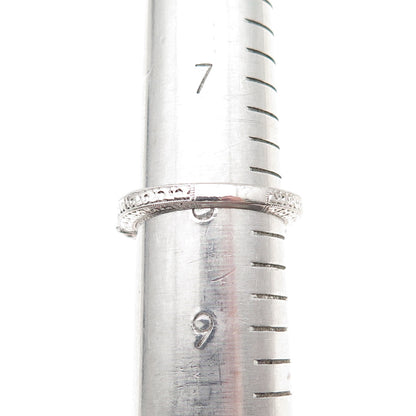 925 Sterling Silver Round-Cut C Z Engagement Ring Size 8