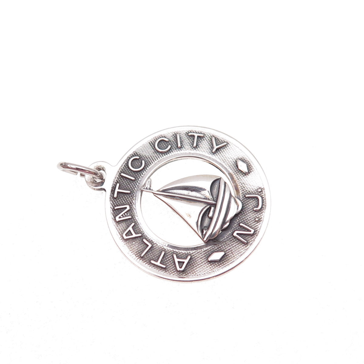 Danecraft 925 Sterling Silver Vintage Atlantic City NJ Sailboat Charm Pendant