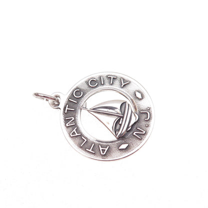 Danecraft 925 Sterling Silver Vintage Atlantic City NJ Sailboat Charm Pendant