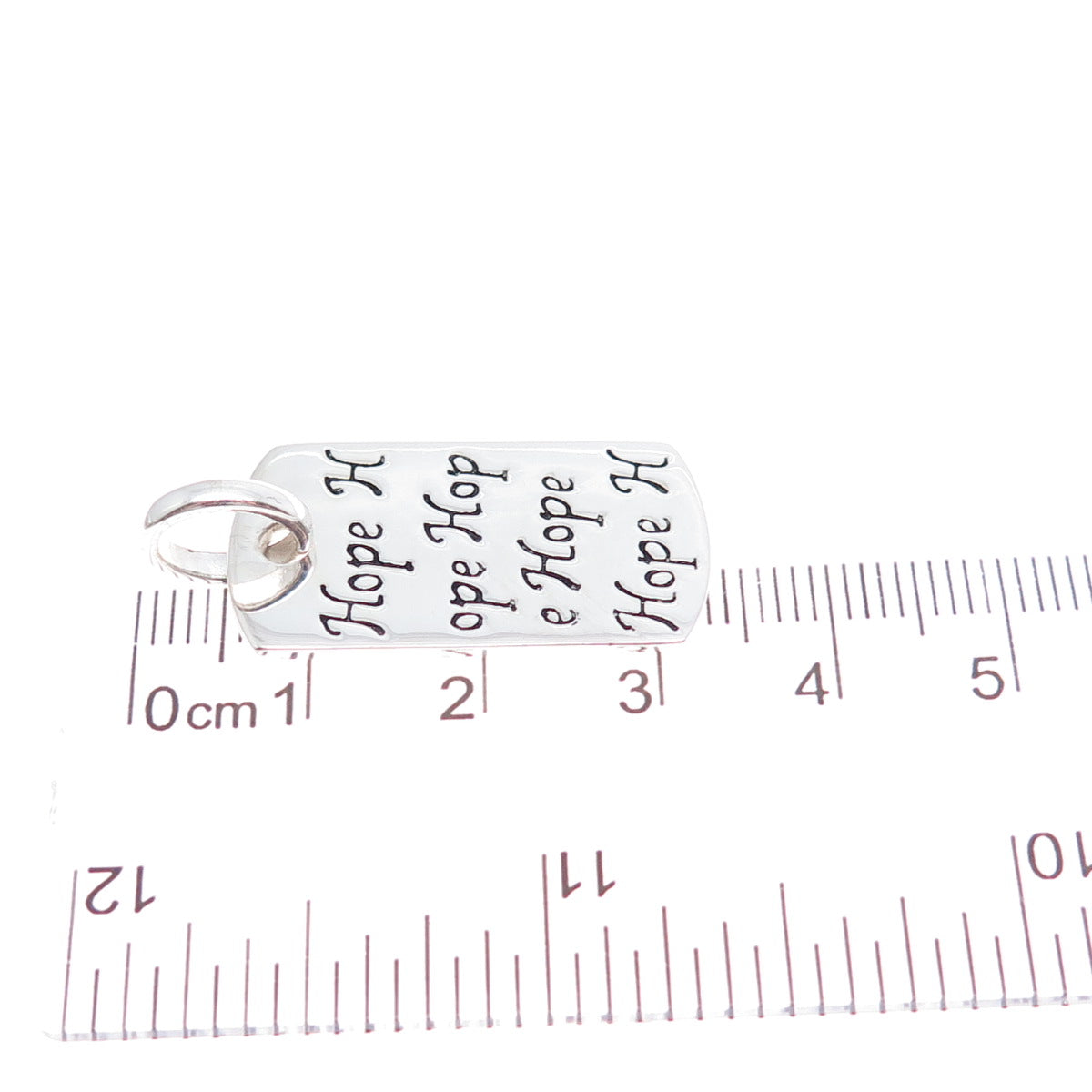 MWS Mark Wasserman Samara 925 Sterling Silver Vintage Hope Dog Tag Pendant
