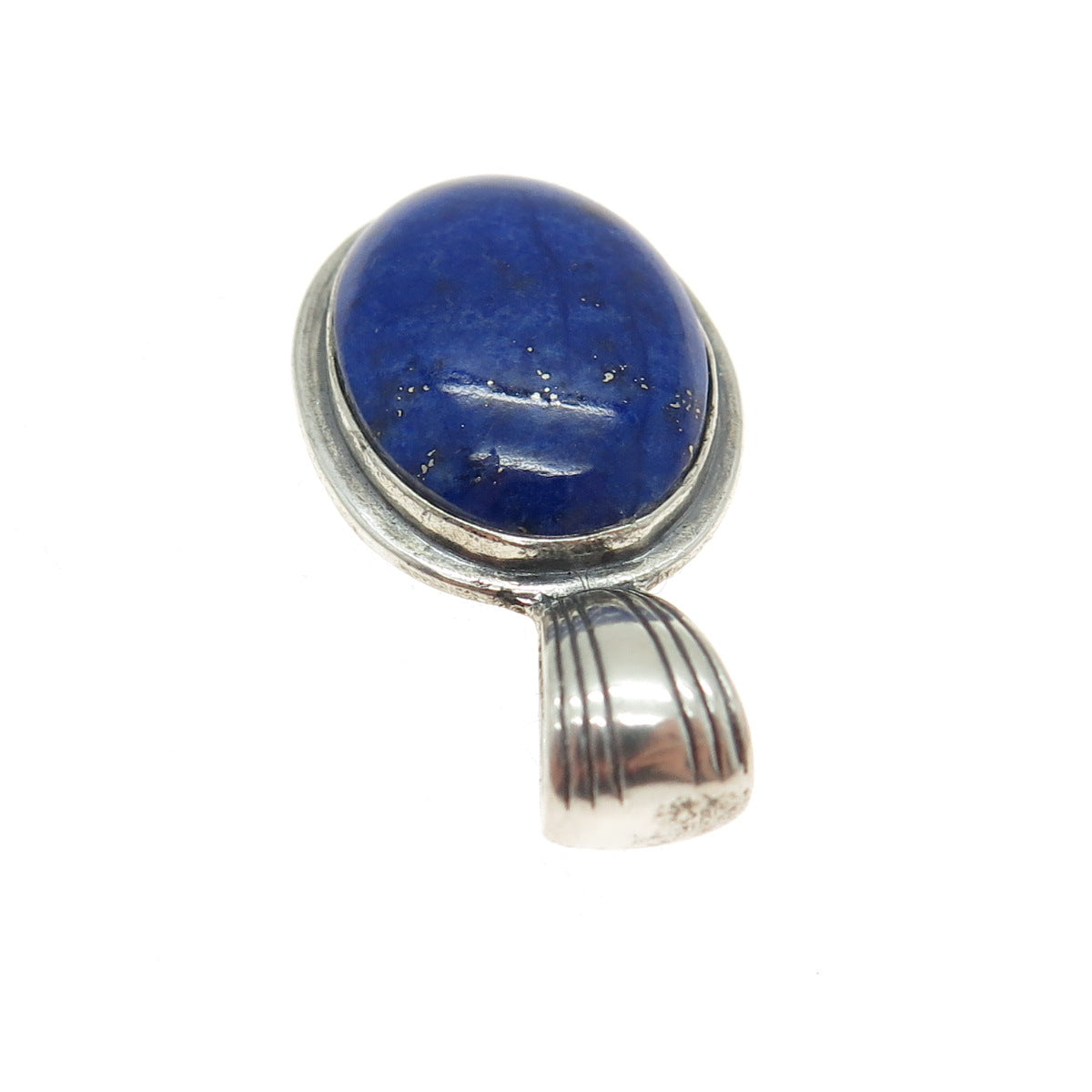 CAROLYN POLLACK 925 Sterling Silver Vintage Southwestern Lapis Lazuli Pendant