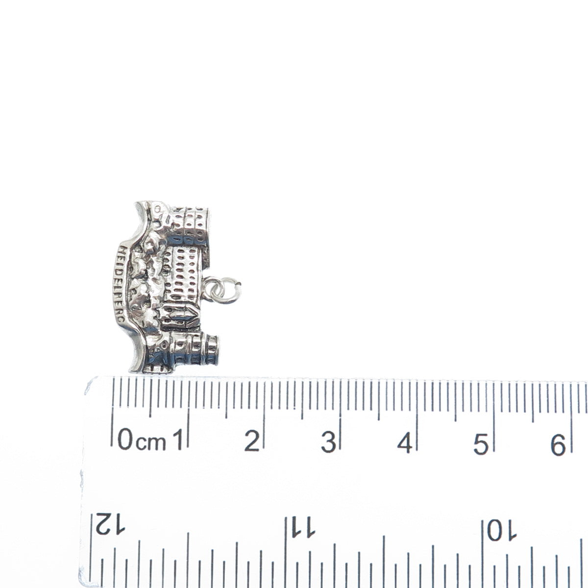 835 Silver Vintage Heidelberg Germany Oxidized Minimalist Charm Pendant