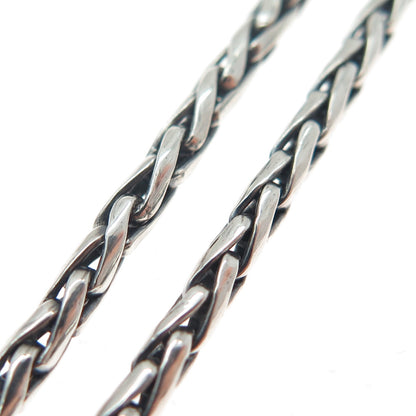 EFFY 925 Sterling Silver Vintage Spiga Chain Oxidized Necklace 18"
