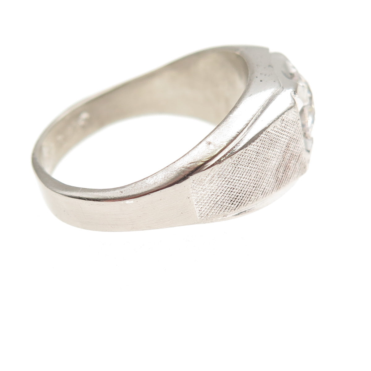 Vargas & Lind 925 Sterling Silver Antique Art Deco Round-Cut C Z Ring Size 10