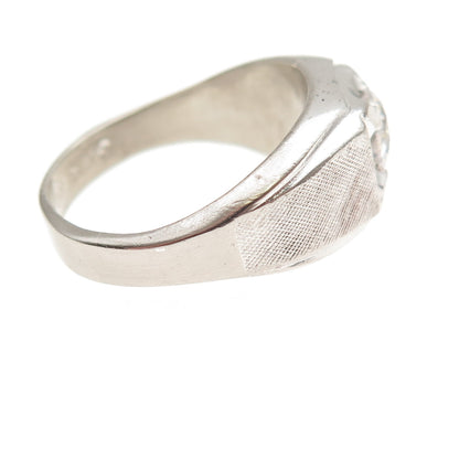 Vargas & Lind 925 Sterling Silver Antique Art Deco Round-Cut C Z Ring Size 10