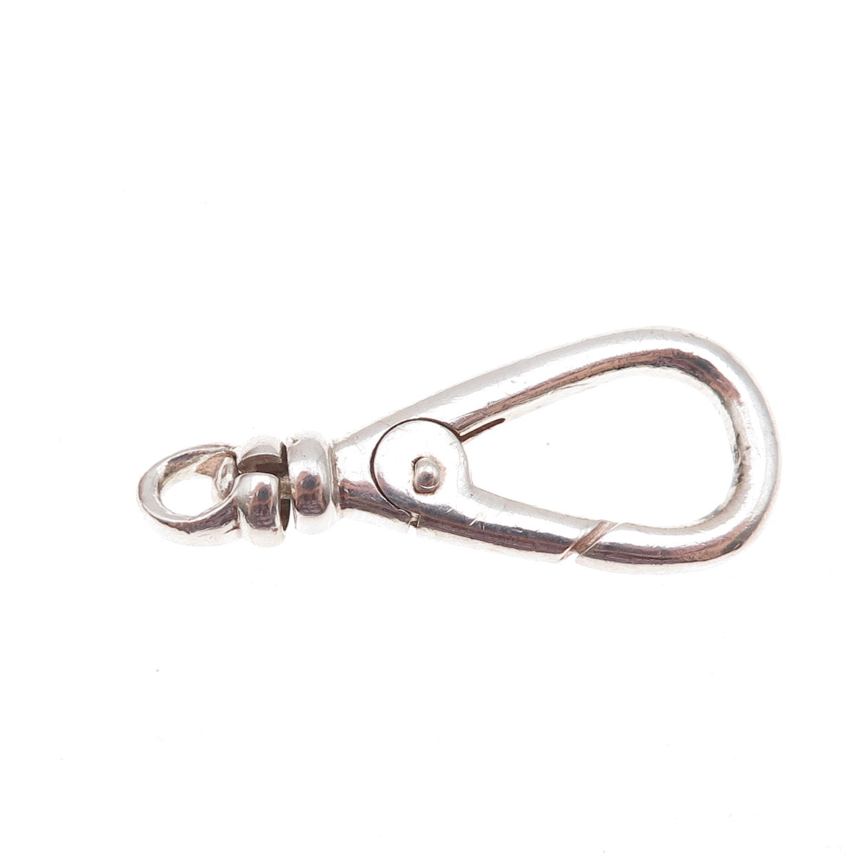 925 Sterling Silver Vintage Bracelet / Necklace Carabiner Lobster Lock Clasp