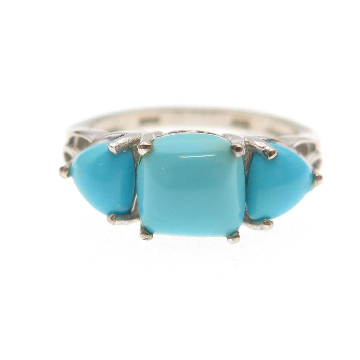 Chuck Clemency 925 Sterling Silver Real Sleeping Beauty Turquoise Ring Size 8
