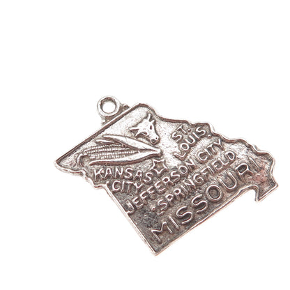 Bell Trading Post 925 Sterling Silver Vintage Missouri State Mini Charm Pendant