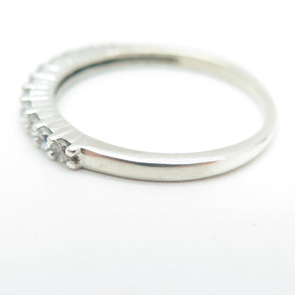 925 Sterling Silver Round-Cut Shaped C Z Ring Size 8